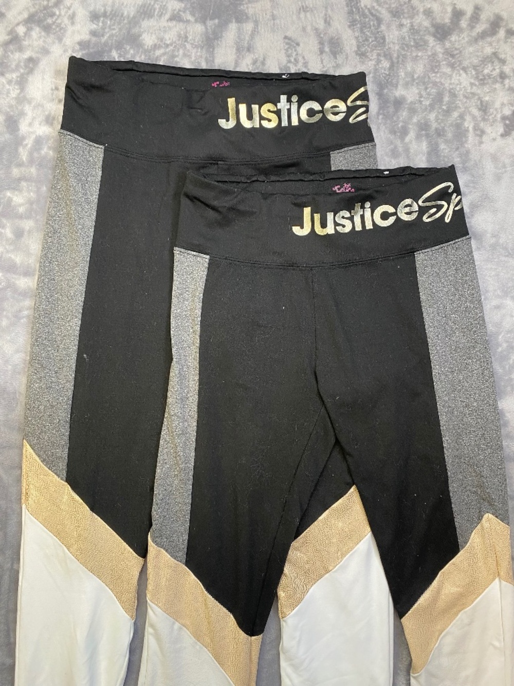 Bundle of Girls Justice Sport Leggings - Size Large and XL